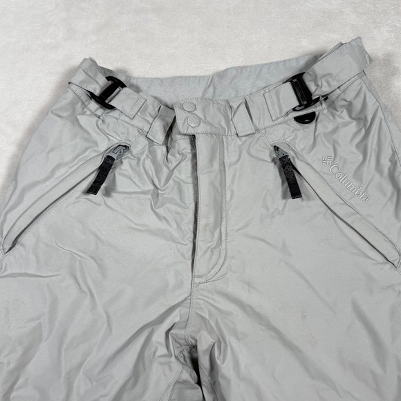 Columbia Omni Tech Women Ski Snow Pant Gray Small Waterproof Breathable Insulate - Picture 2 of 7